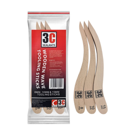 3C Sealants Wooden Wave Tooling Sticks (Pack of 3) 3C Sealants Wooden Wave Tooling Sticks (Pack of 3)